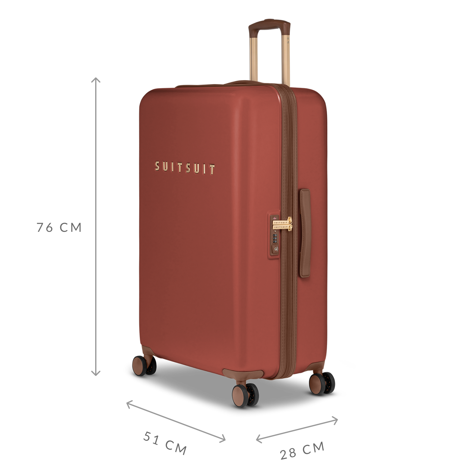 Fab Seventies - Red Ochre - Kofferset (55/66/76 cm)