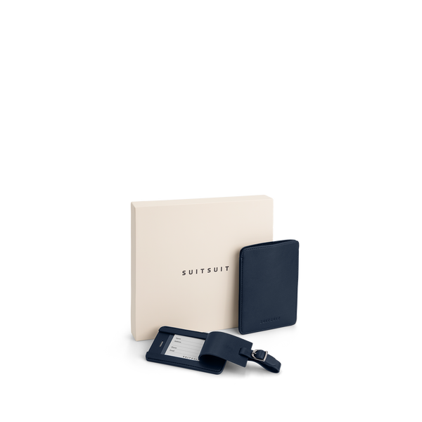 Mystique - Midnight Blue - Paspoorthoesje & Bagagelabel L