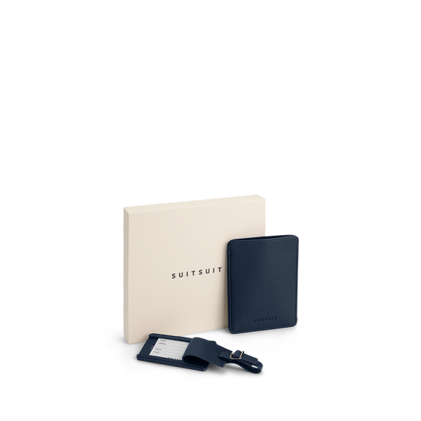 Mystique - Midnight Blue - Paspoorthoesje & Bagagelabel M