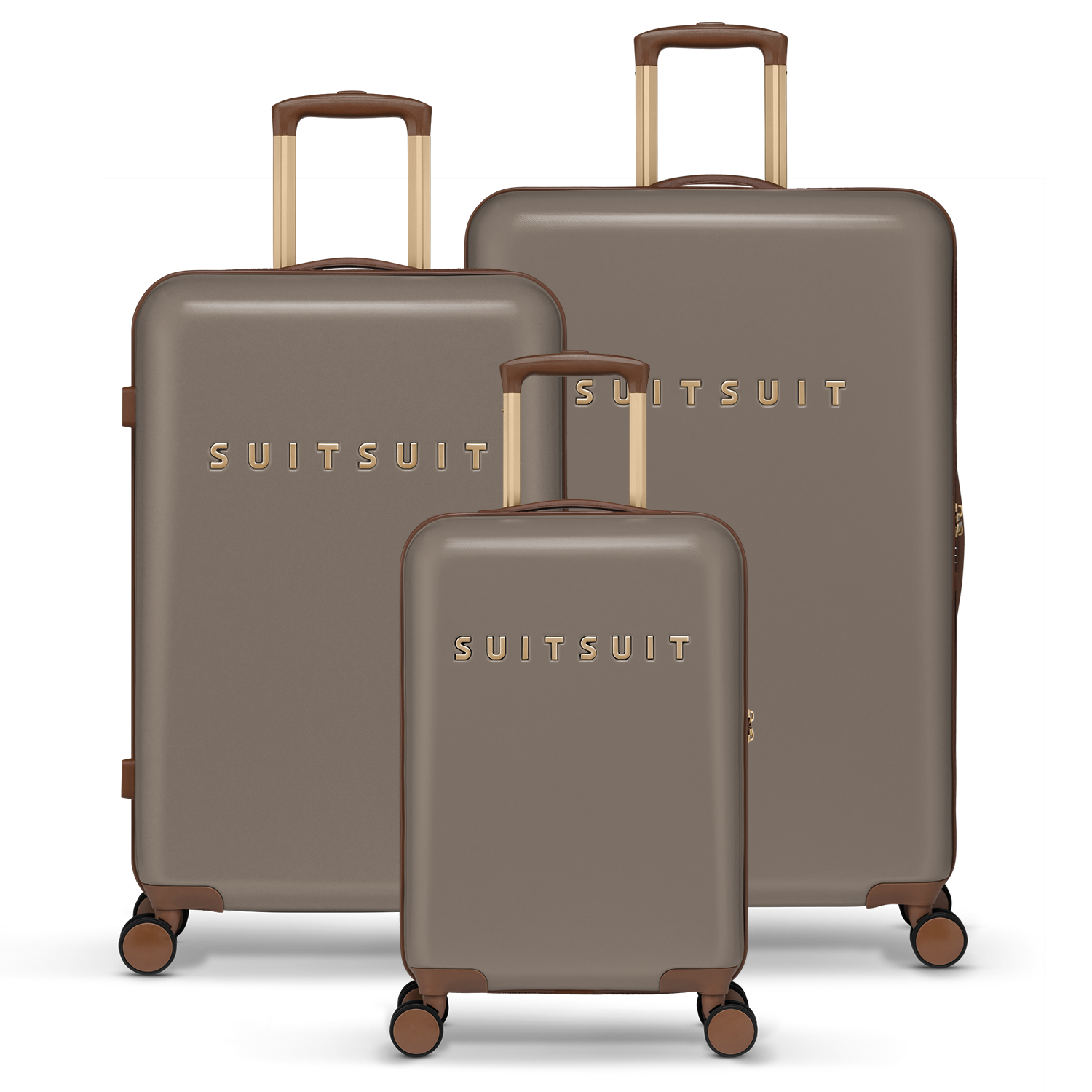 Fab Seventies - Taupe - Kofferset (55/66/76 cm)