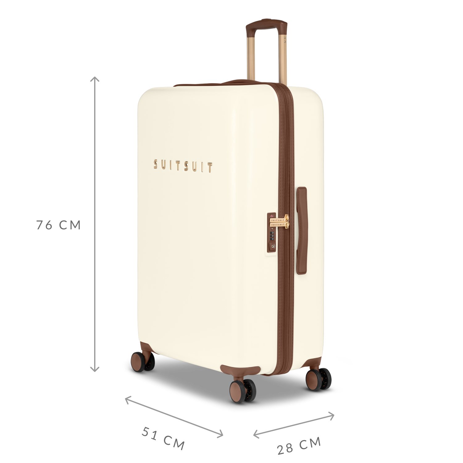 Fab Seventies - Antique White - Kofferset (55/66/76 cm)