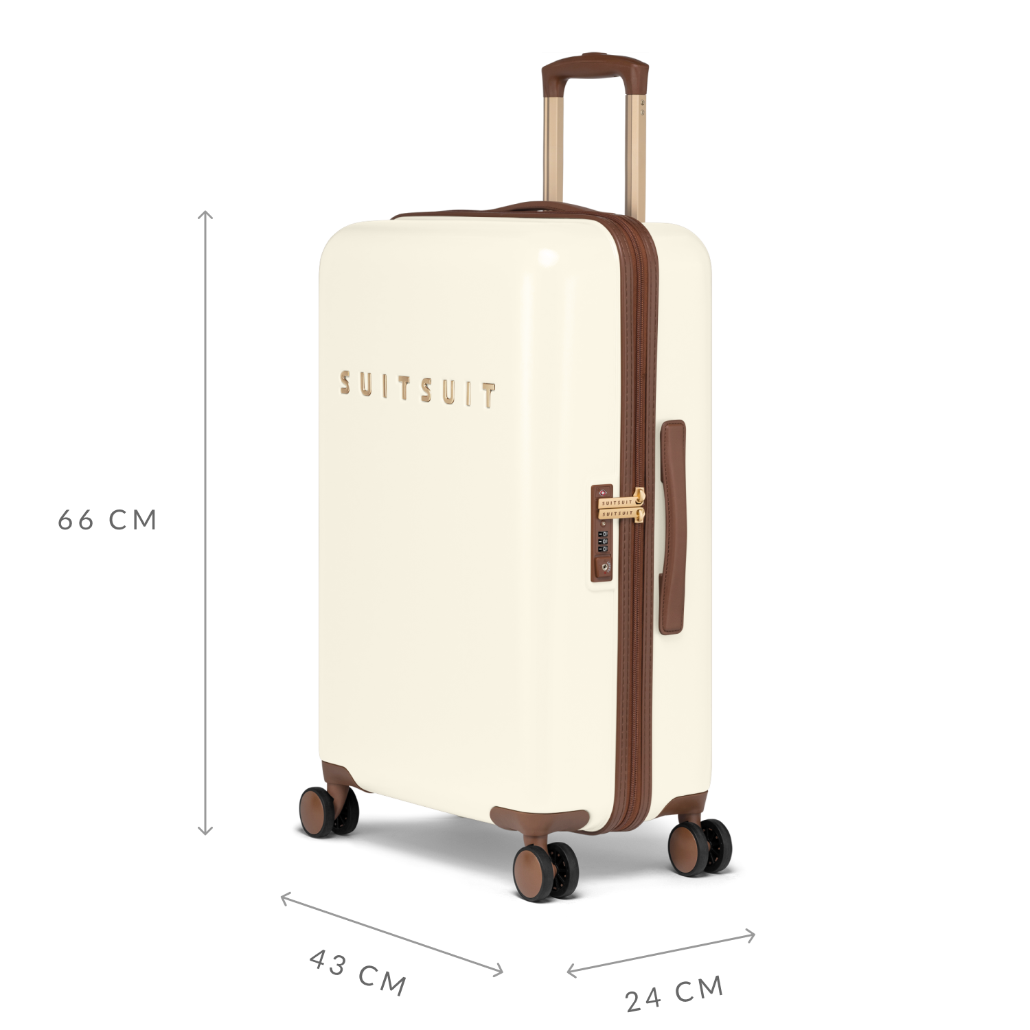 Fab Seventies - Antique White - Kofferset (55/66/76 cm)