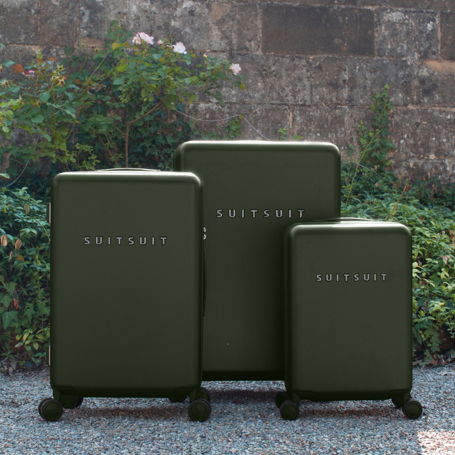 Mystique - Dark Olive - Kofferset (55/66/76 cm)