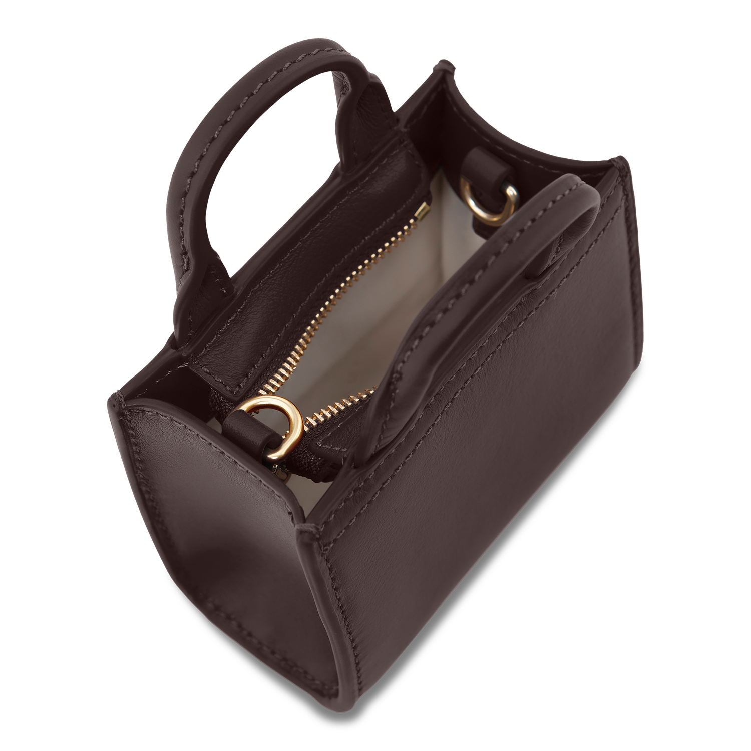 Fab Seventies Special Edition - Chocolate Brown - Micro Cross Body Bag (Glad Leer)