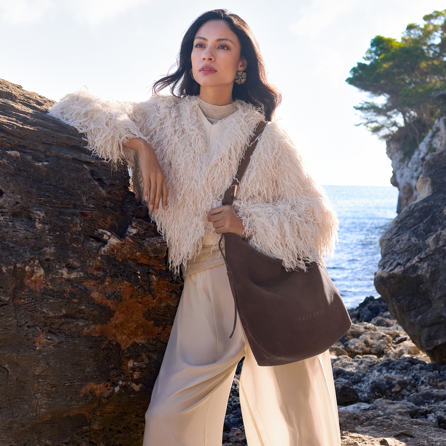 Fab Seventies Special Edition - Chocolate Brown - Slouchy Bag (Suède)