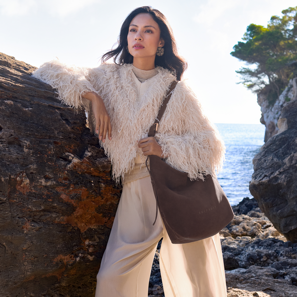 Fab Seventies Special Edition - Chocolate Brown - Slouchy Bag (Suède)