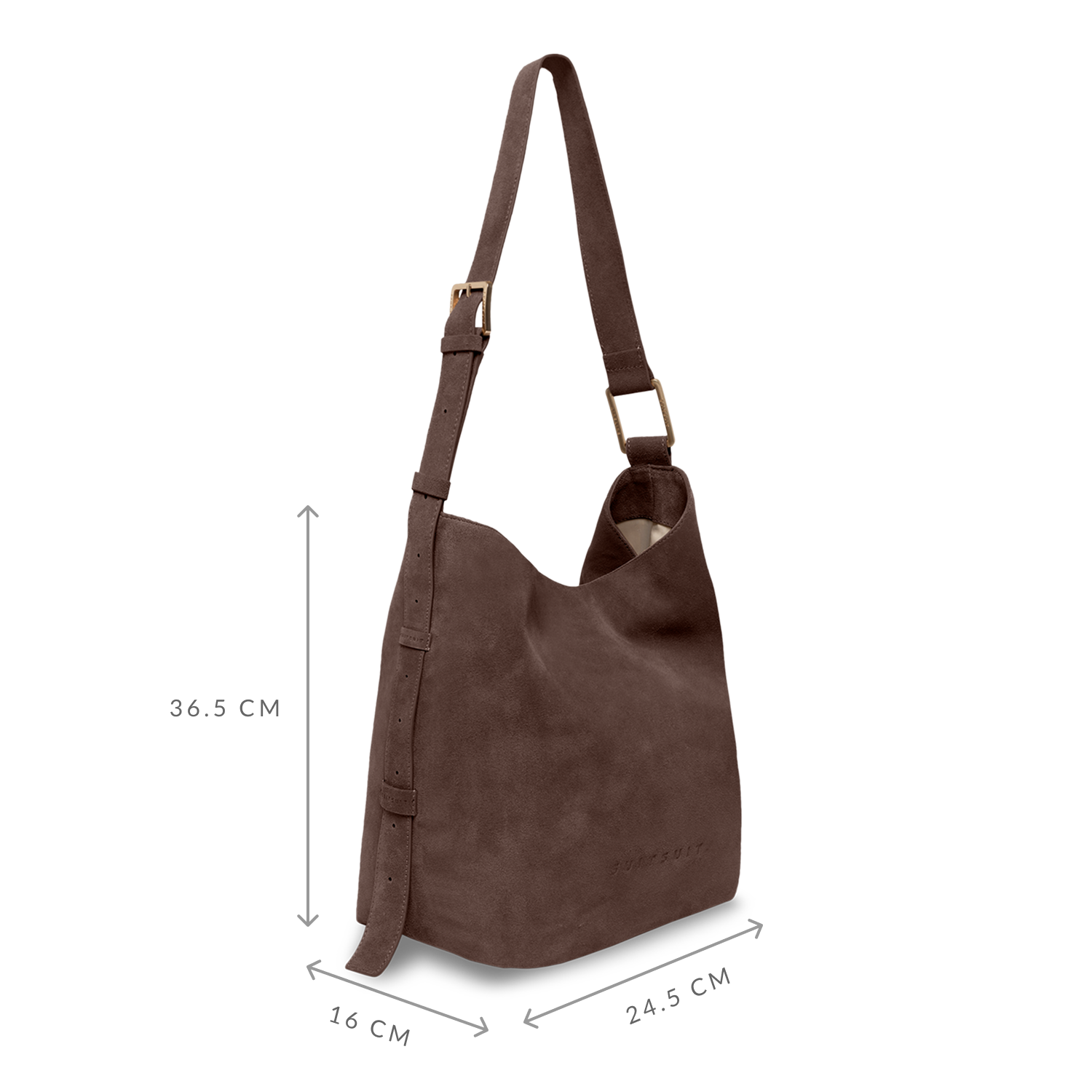 Fab Seventies Special Edition - Chocolate Brown - Slouchy Bag (Suède)