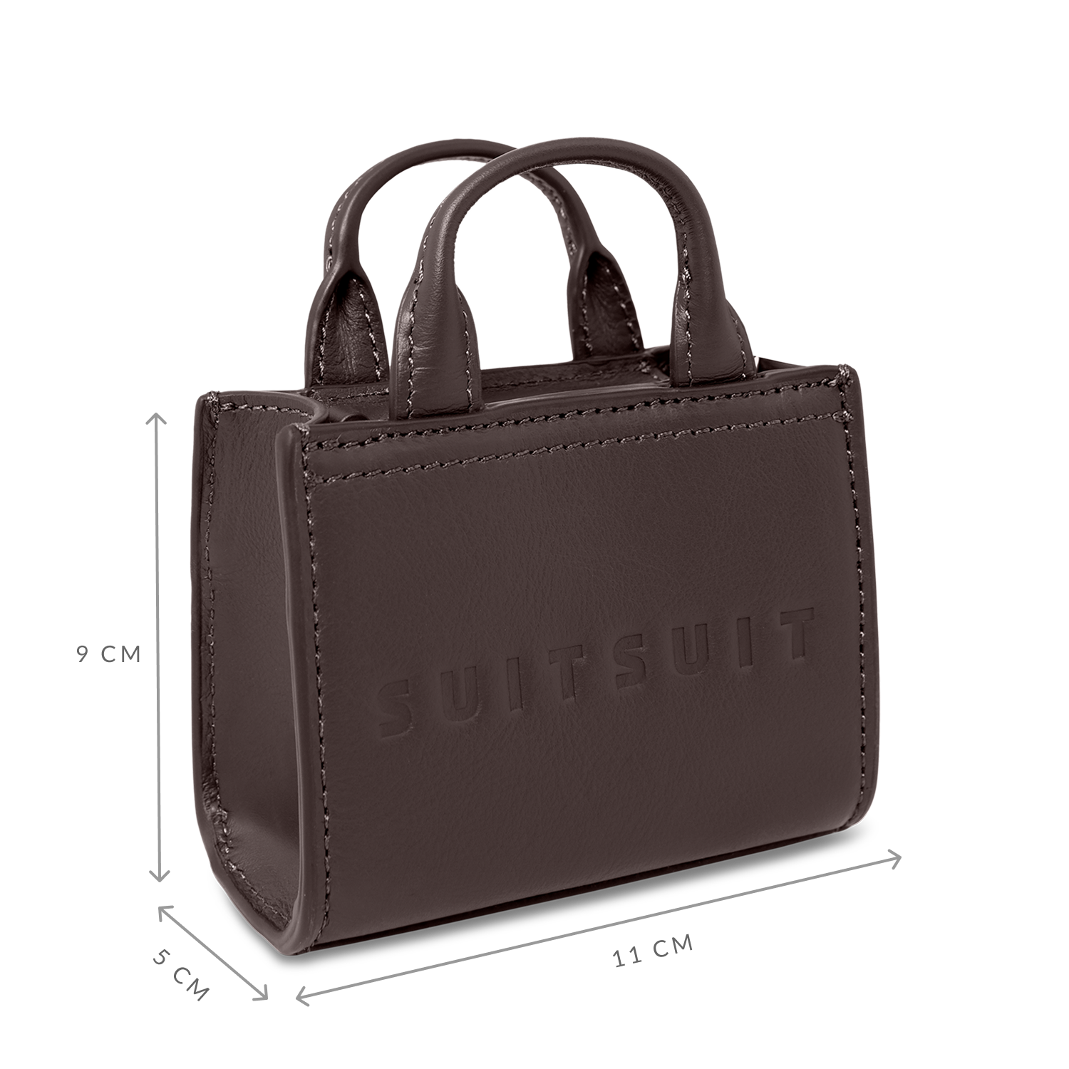 Fab Seventies Special Edition - Chocolate Brown - Micro Cross Body Bag (Glad Leer)