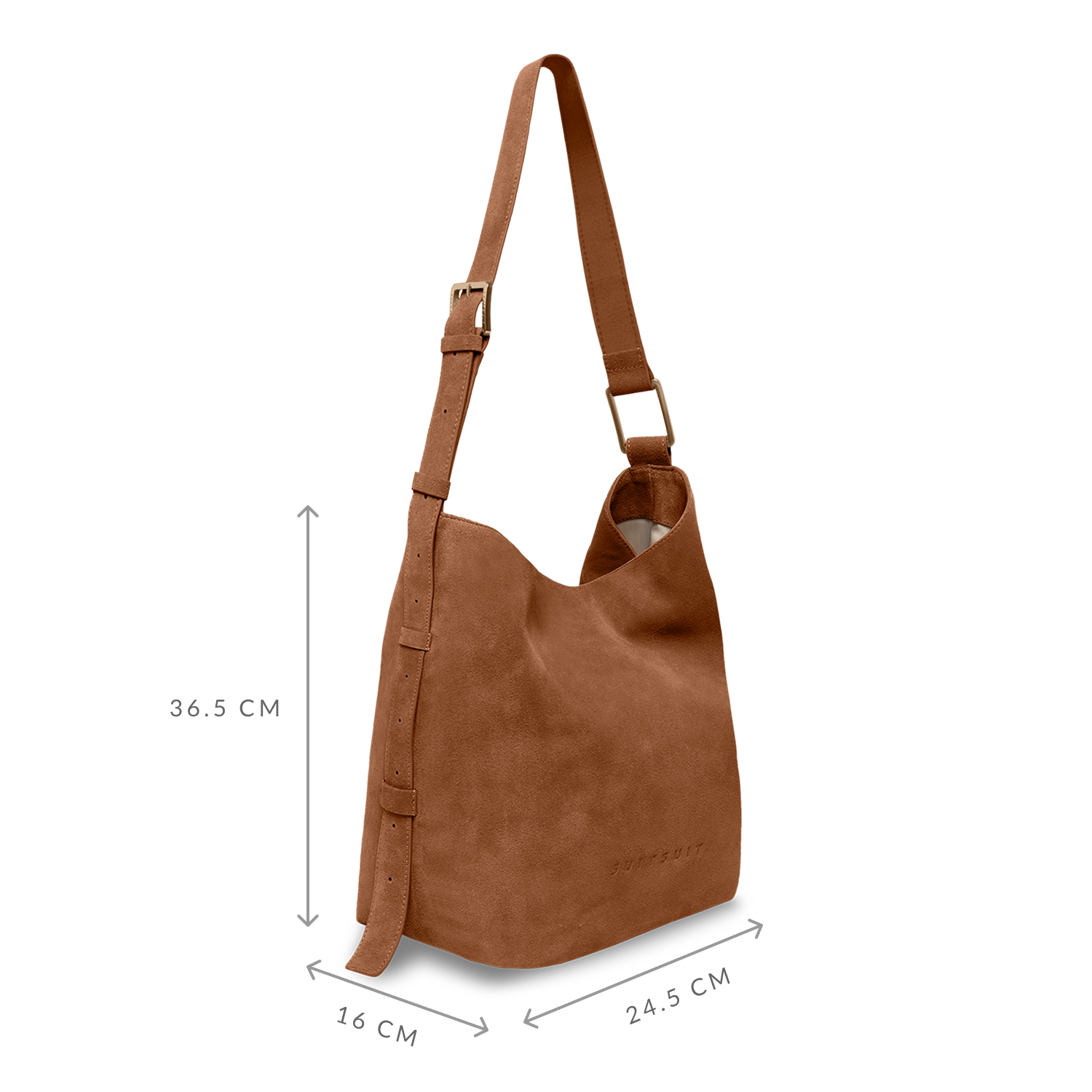 Serenity - Caramel Café - Slouchy Bag (Suède)
