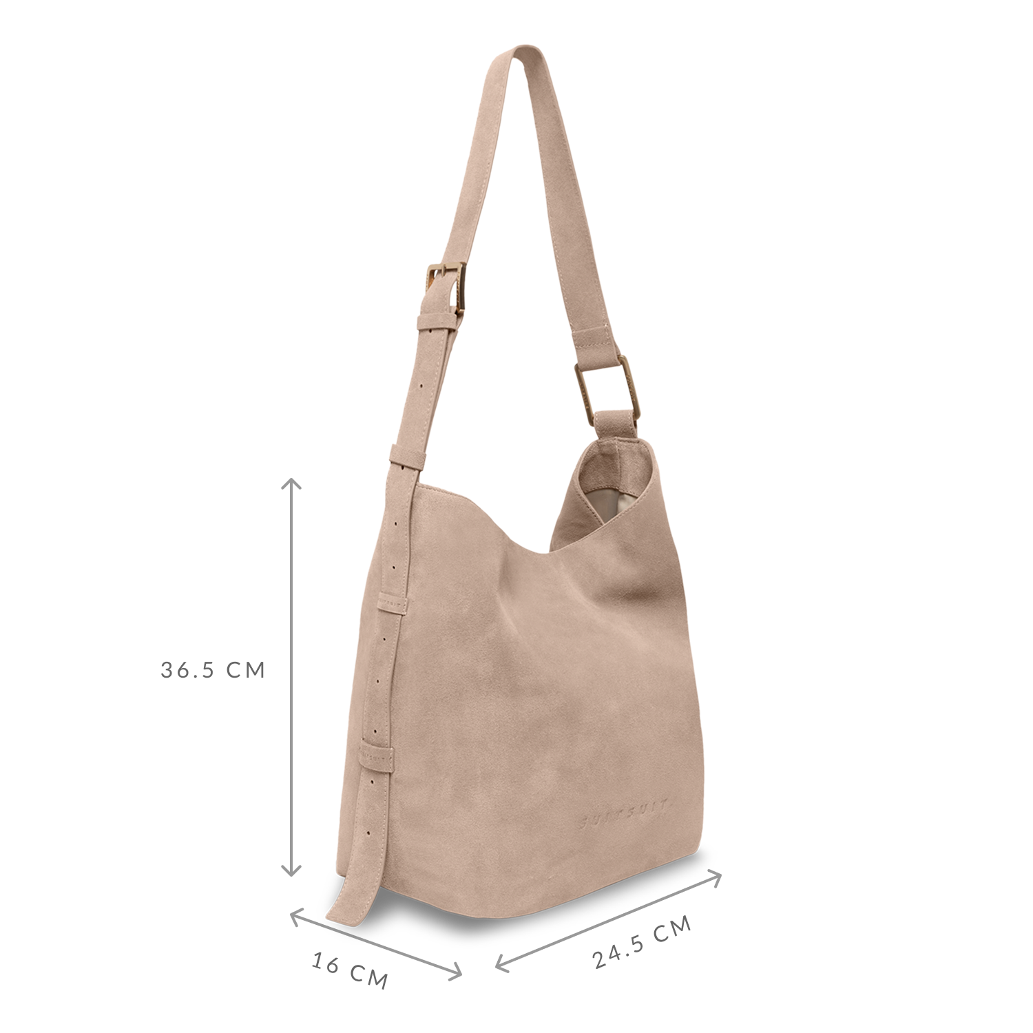 Serenity - Sandy Brown - Slouchy Bag (Suède)