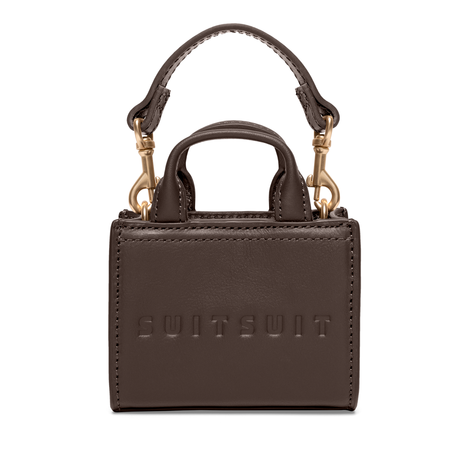 Serenity - Chocolate Brown - Micro Cross Body Bag (Glad Leer)