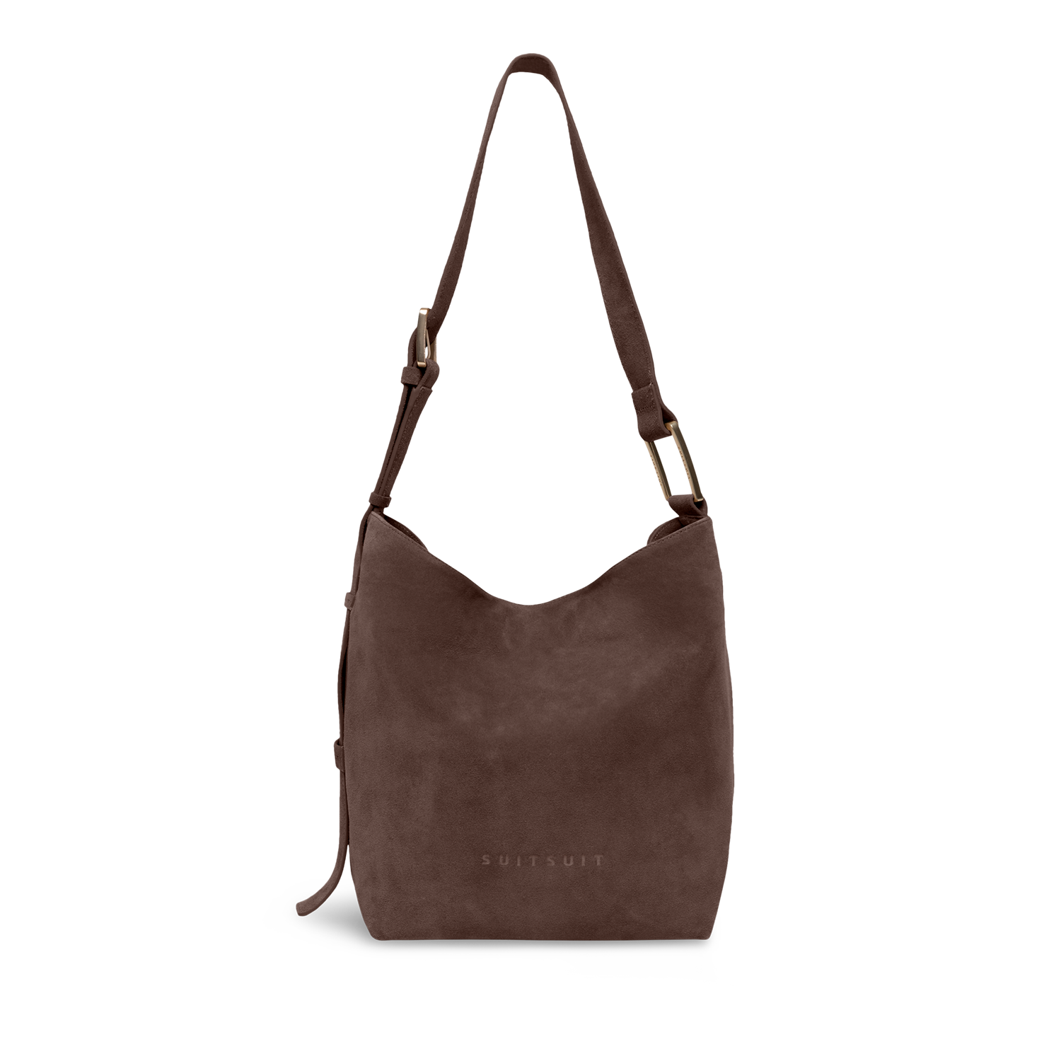 Serenity - Chocolate Brown - Slouchy Bag (Suède)