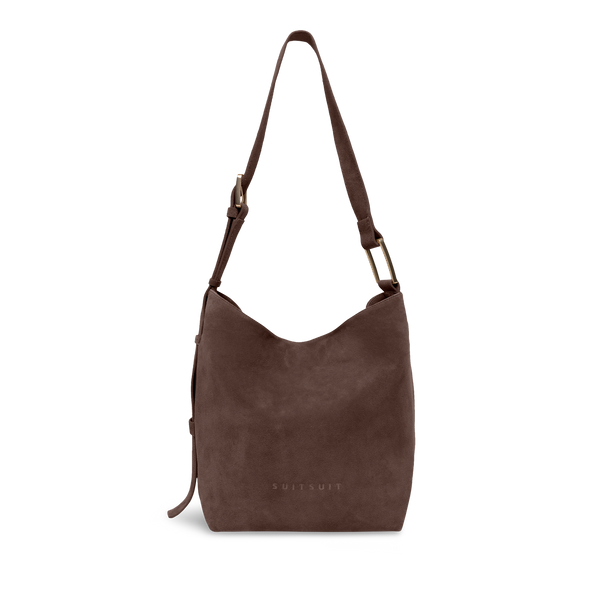 Serenity - Chocolate Brown - Slouchy Bag (Suède)
