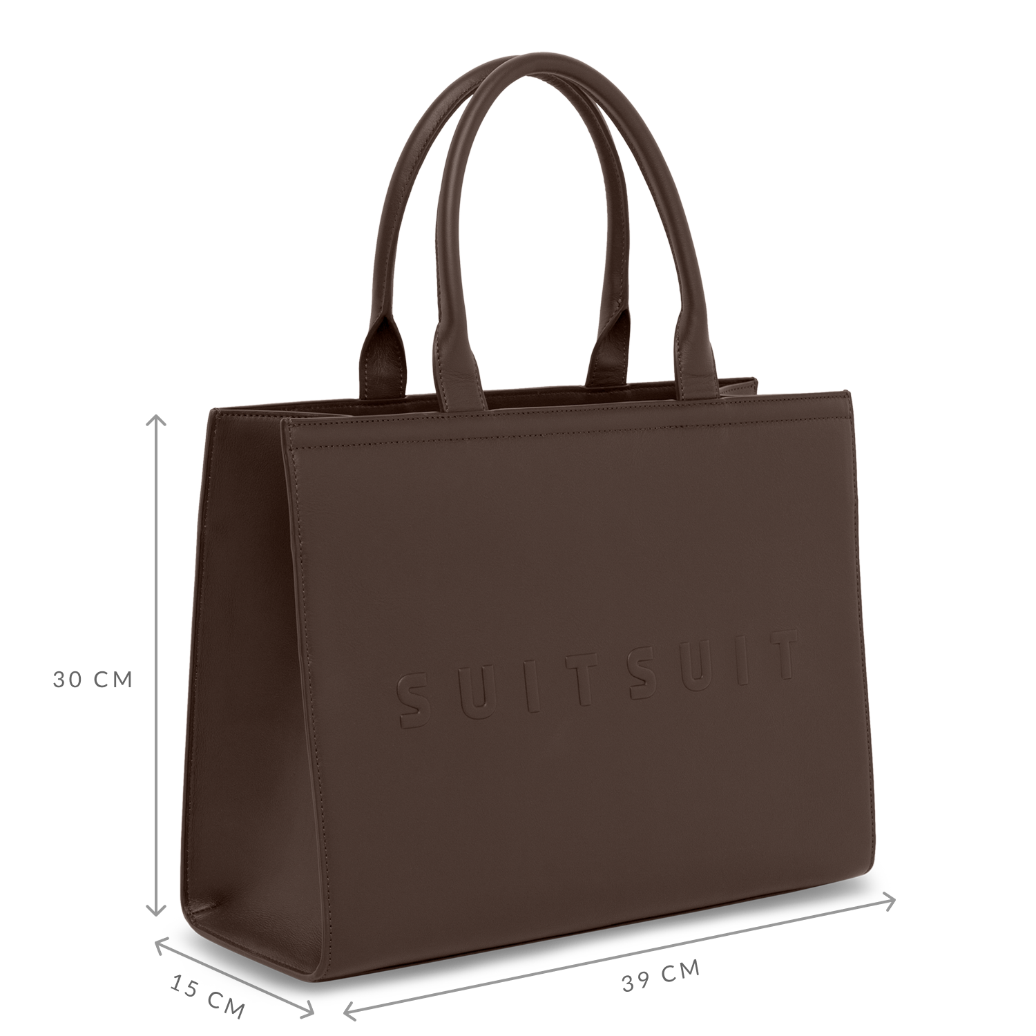 Serenity - Chocolate Brown - Shopper (Glad Leer)