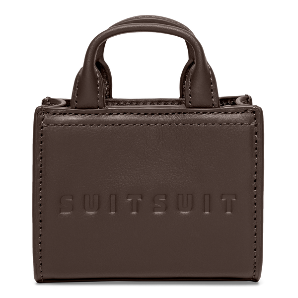 Serenity - Chocolate Brown - Micro Cross Body Bag (Glad Leer)