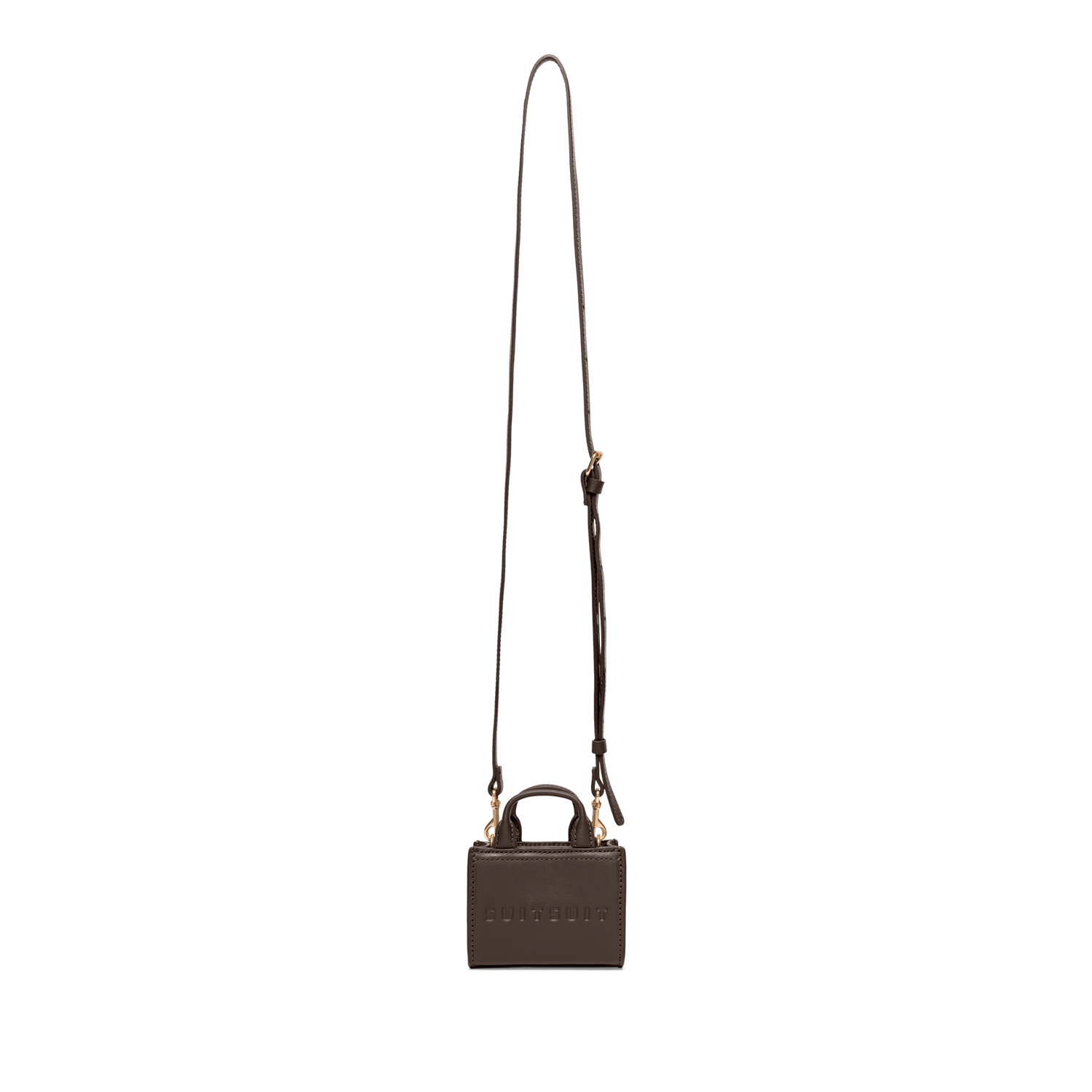 Serenity - Chocolate Brown - Micro Cross Body Bag (Glad Leer)