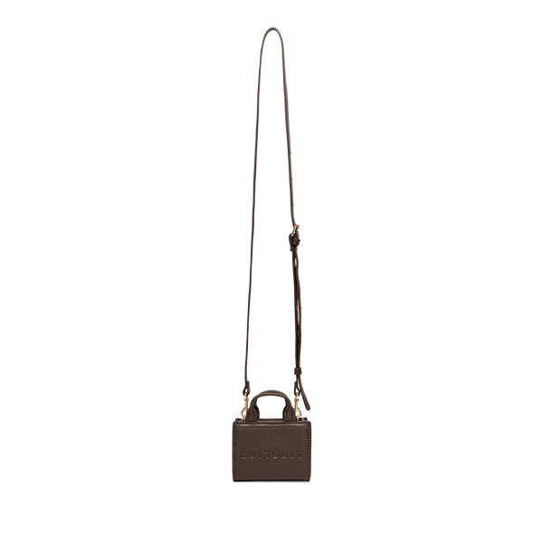 Serenity - Chocolate Brown - Micro Cross Body Bag (Glad Leer)