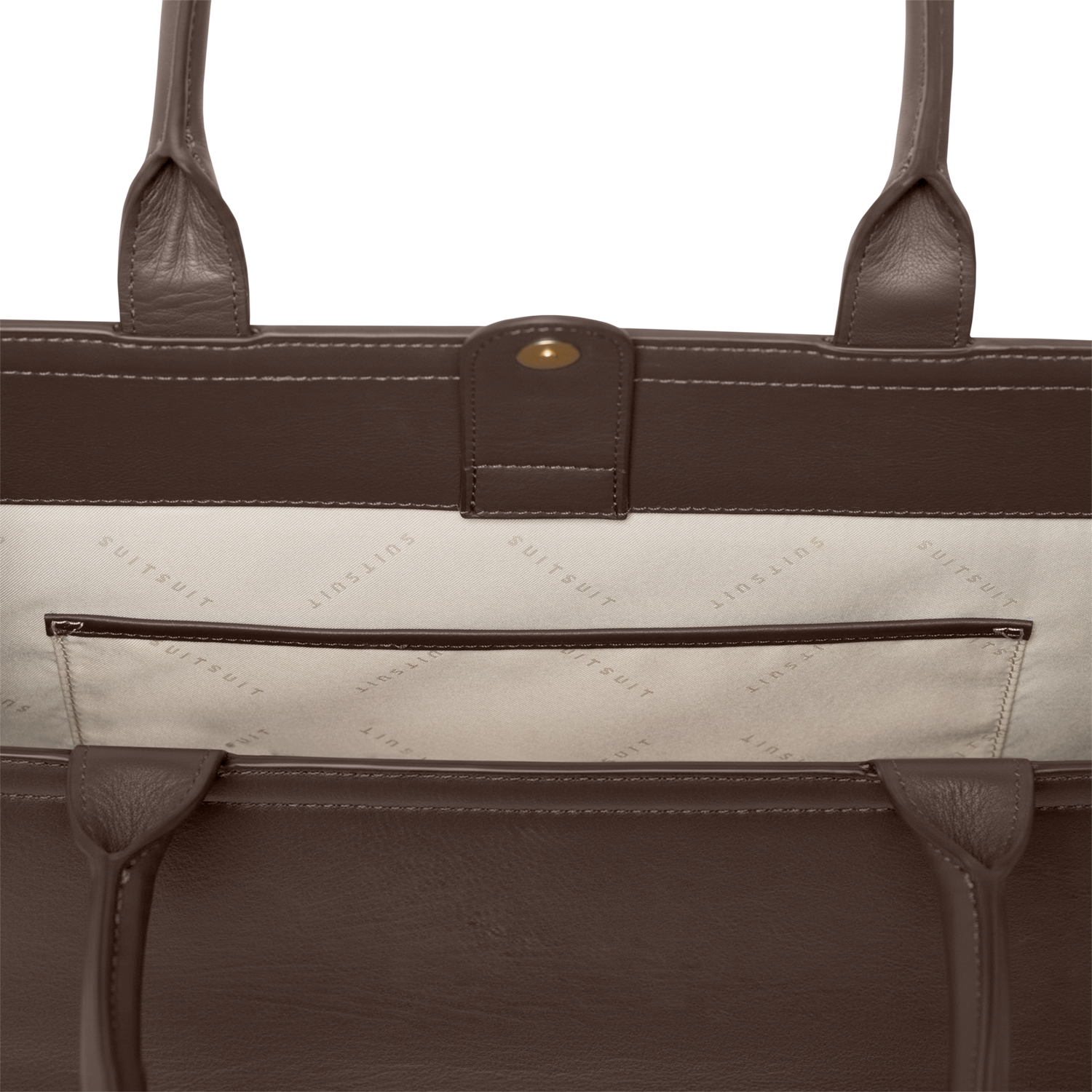 Serenity - Chocolate Brown - Shopper (Glad Leer)
