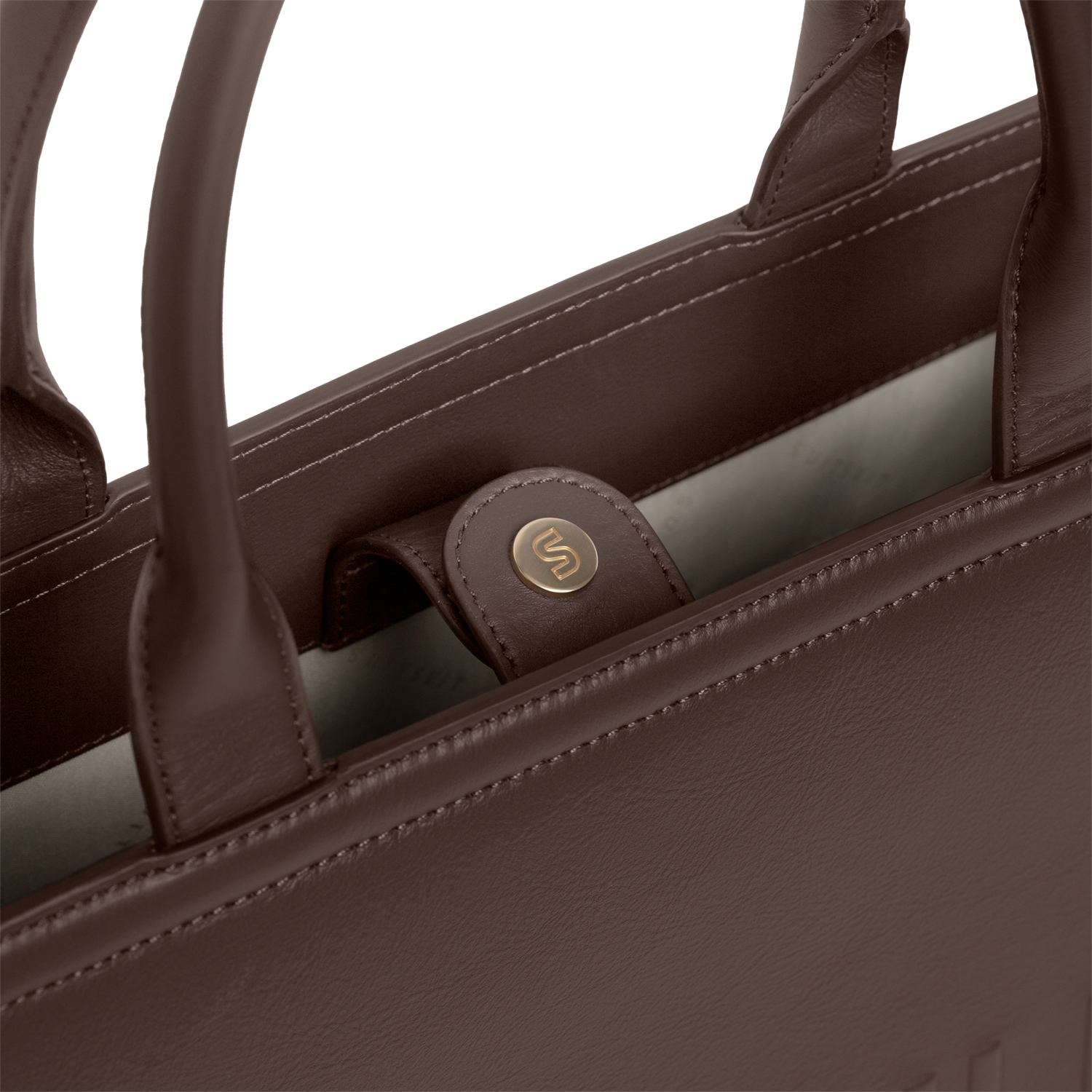 Serenity - Chocolate Brown - Shopper (Glad Leer)
