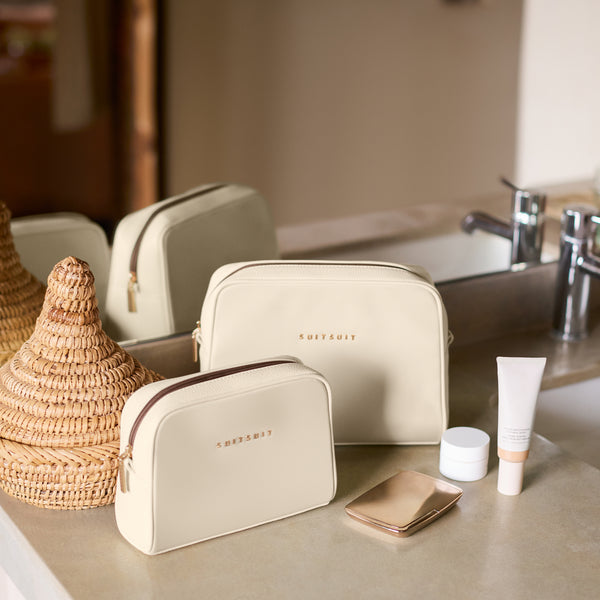 Serenity - Whisper White - Toilettas XL & Make-up Tasje