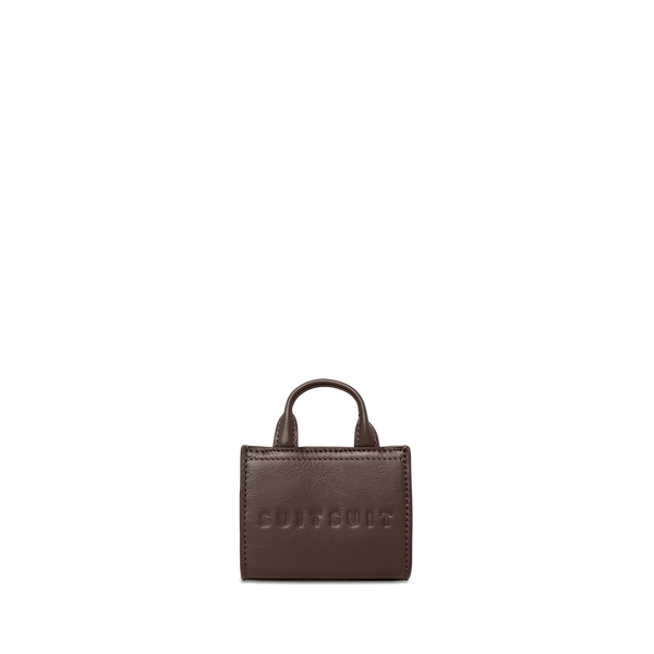 Fab Seventies Special Edition - Chocolate Brown - Micro Cross Body Bag (Glad Leer)