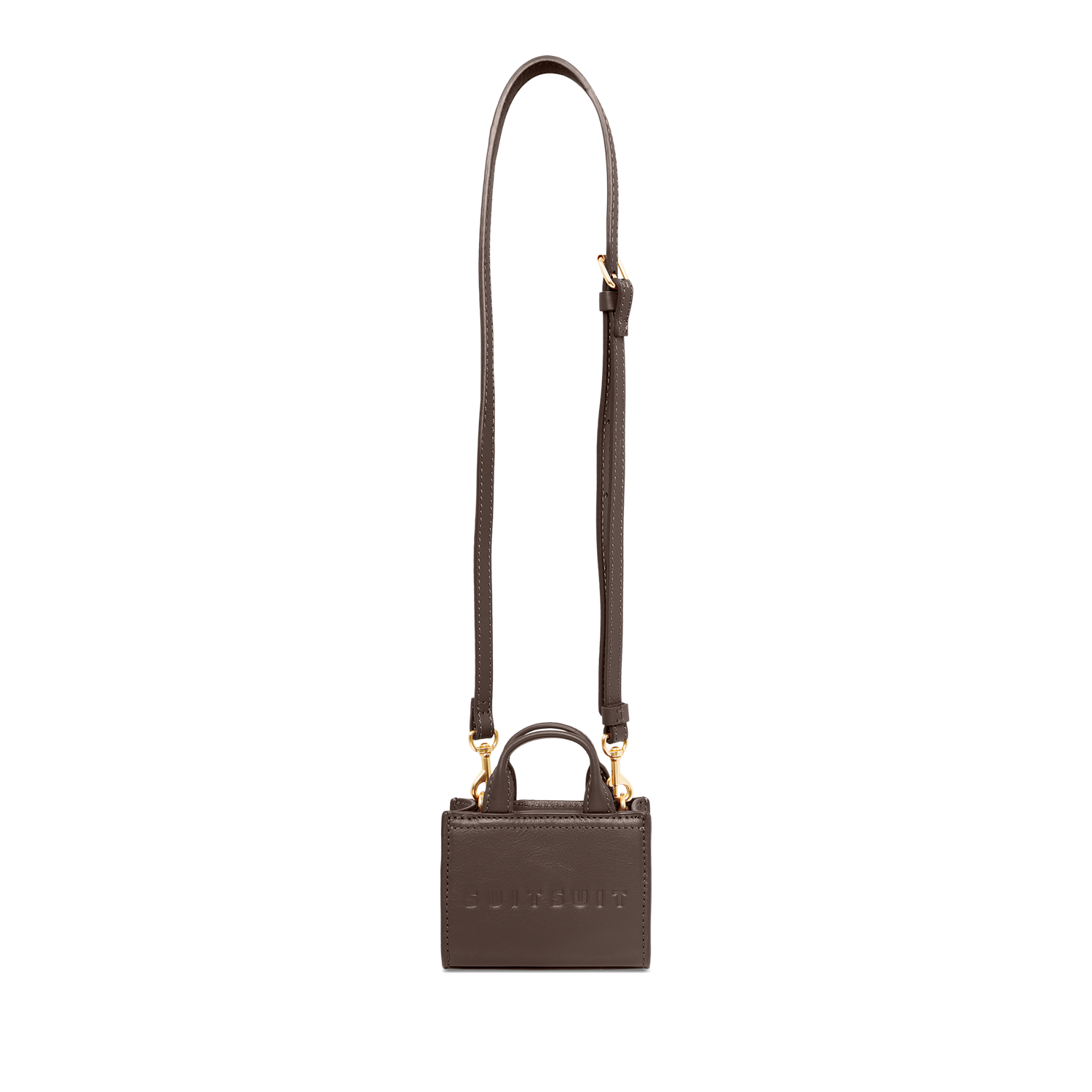 Fab Seventies Special Edition - Chocolate Brown - Micro Cross Body Bag (Glad Leer)