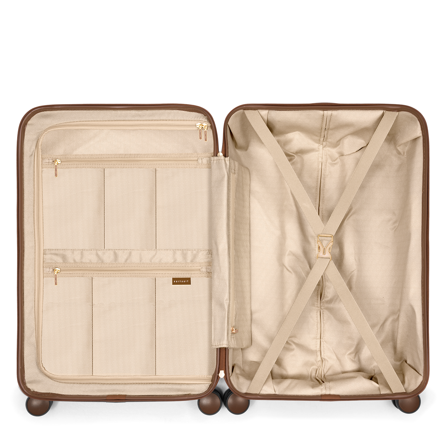 SUITSUIT packing cubes Fab Seventies 55 cm. - set van 3 Antique White SUITSUIT packing cubes Fab Seventies 55 cm. - set van 3 Antique White