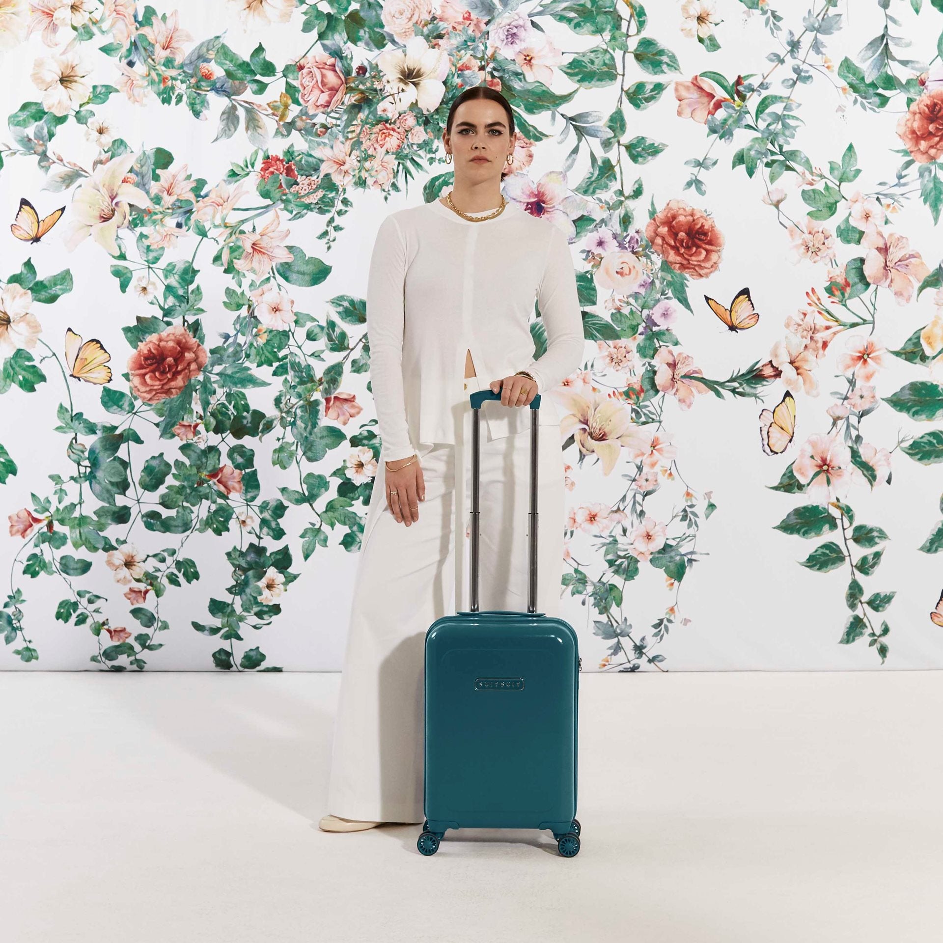 climax gesloten schuifelen Blossom Hydro Blue Handbagage Koffer 55 cm | SUITSUIT